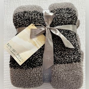 Barefoot Dreams CozyChic Blanket with Heathered Stripe